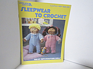 Leisure Arts Sculpture Doll Sleepwear To Crochet #451